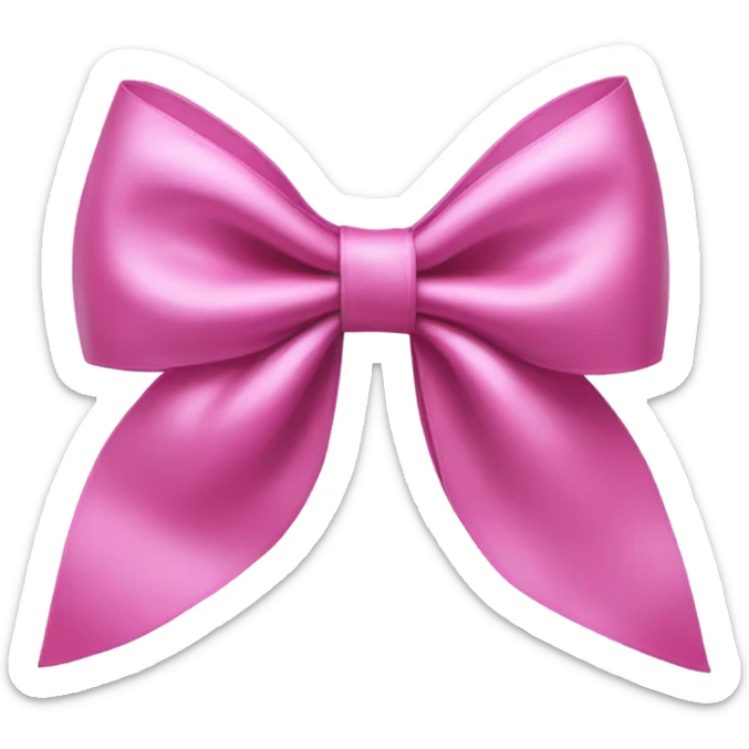Pink bow sticker