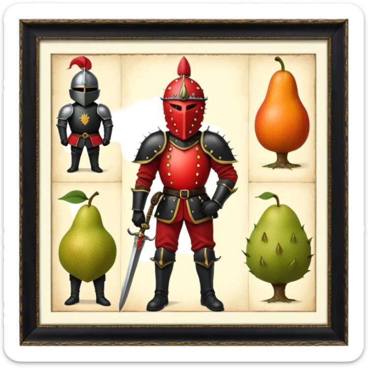 şuan elimde bu ikonlar var, oyunumun ismi meyvelerin savaşı, savaş temalı ama armut çilek meyvepaleti gibi olan oyun ikonları istiyorum, bana yeniden 20 adet tasarlarmısın böyle, çok basit olmasın çokda zor olmasın
 sticker