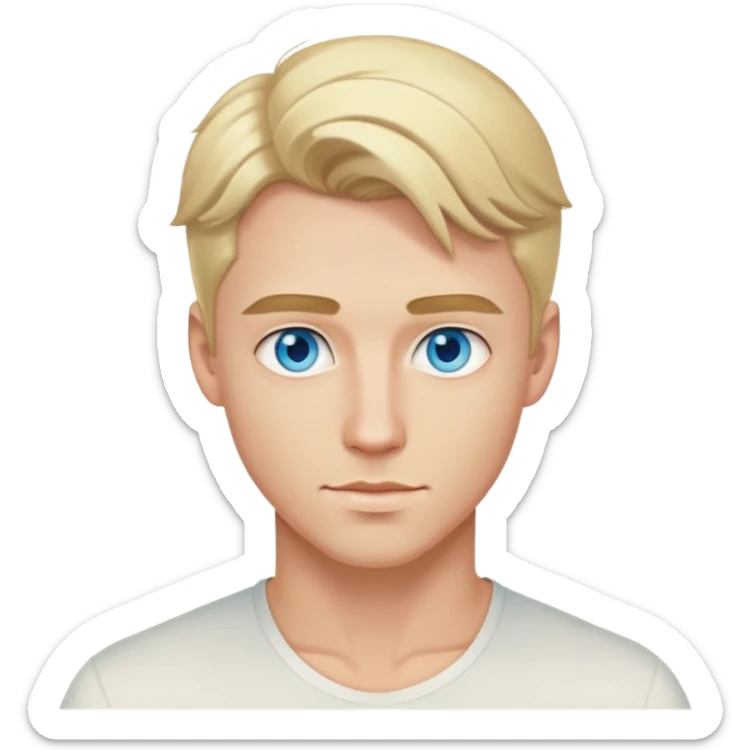 Handsome blonde hair and blue eyes white guy sexy pose sfw sticker