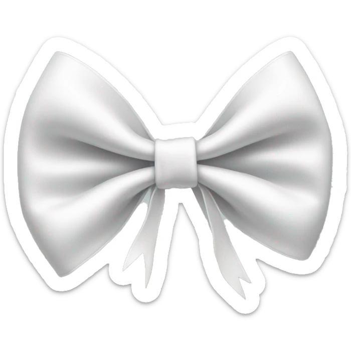 white bow sticker