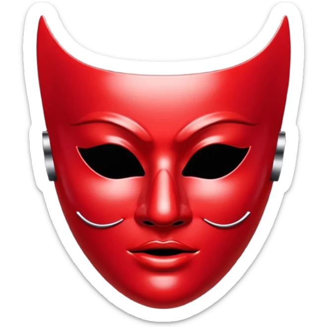 🎭 in red  sticker