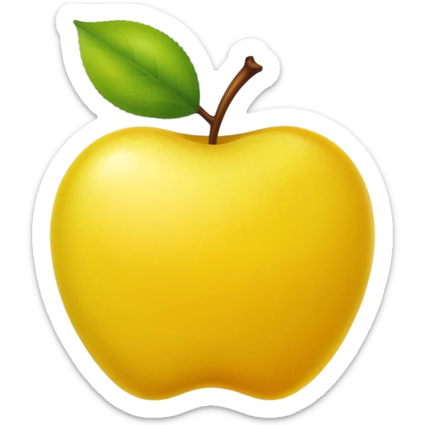 yellow apple sticker