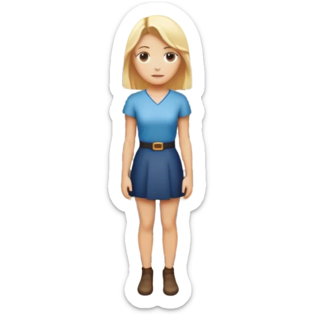 back of blonde woman stands In front at a crossroads between two paths—one illuminated, the other in shadow... scary and sunlight ... sticker