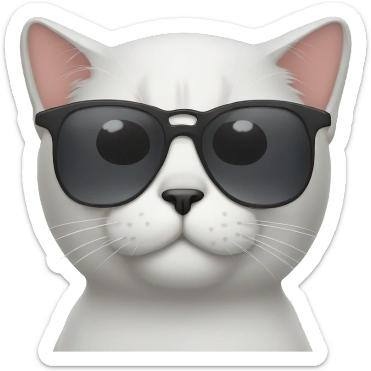 Cat with sunglasses sticker