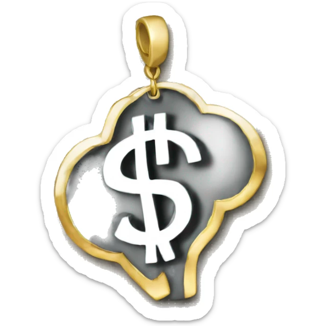 earring with dollar sign sticker