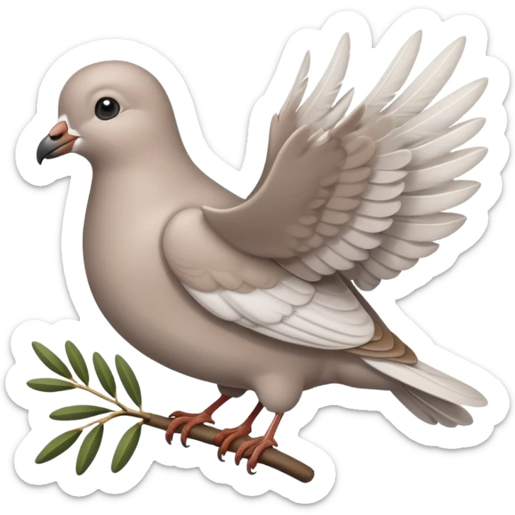 Crie uma figurinha pra stories de uma biblia e outro de uma pomba com o ramo de Oliveira pequeno sticker