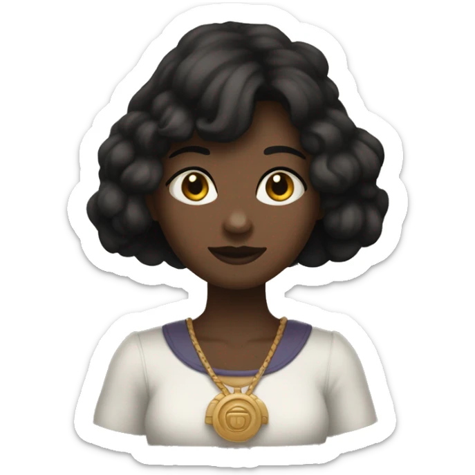 una gata negra coqueta en dibujo patas arriba sujeta a un armador negro tambien sticker