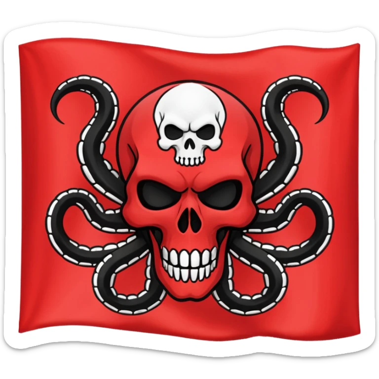 Can you generate me a emoji flag of the fictional world war two team hydra from Captain America? Can you make it the exact logo from the movie? sticker