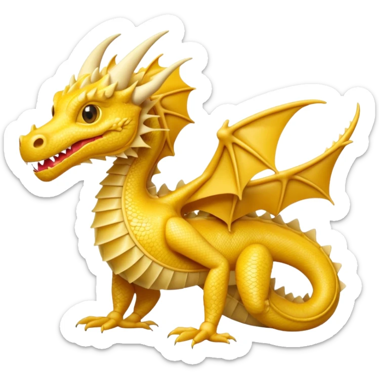 Dragon con cuerpo de pasta canelloni que el cuerpo enga su cuerpo normal con patas sticker