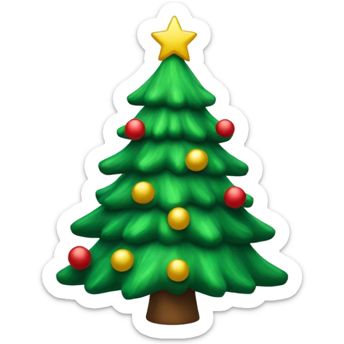 Christmas tree sticker