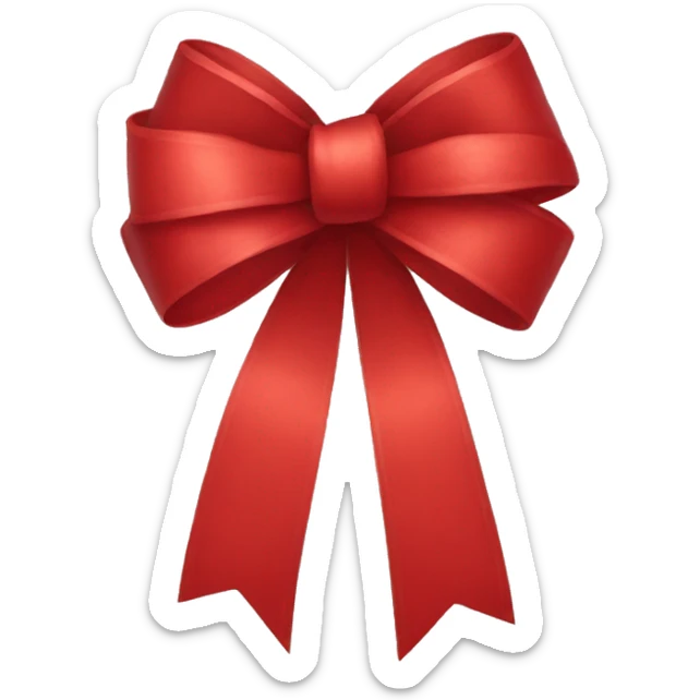 red bow sticker