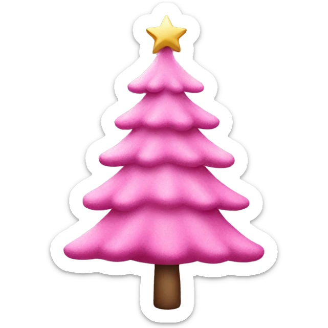 pink christmas tree  sticker