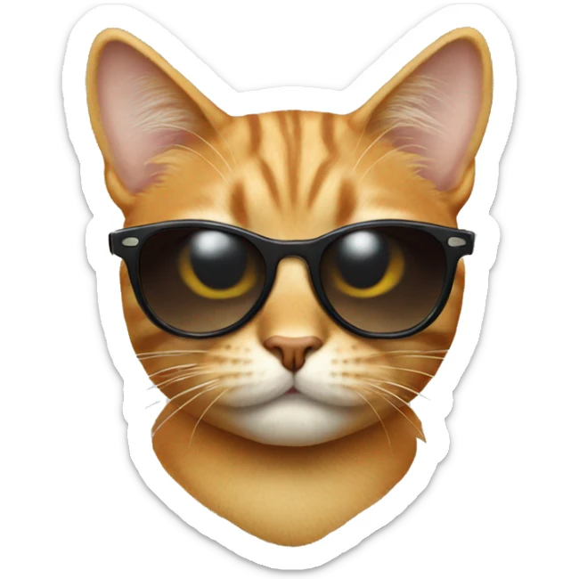 Cat with sunglasses sticker