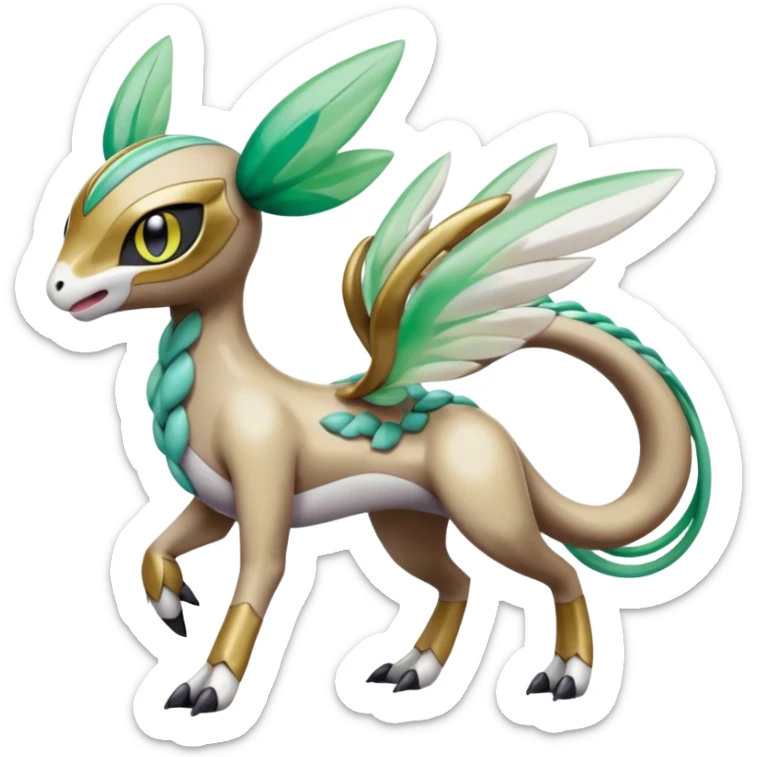 Meloetta-Inteleon-Gabite-Palkia-Pokémon-Fakémon-fusion-hybrid-creature sticker