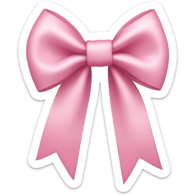 light pink bow on light pink bow sticker