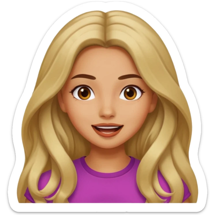 pretty long hair girl middle parted, amazed, good clothes, tanned, baddie, RELLY PREETY, BADDIE sticker