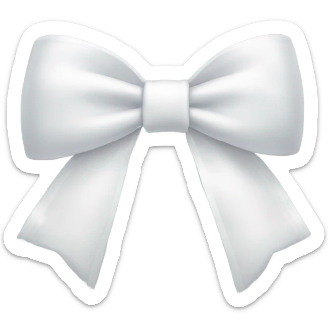 White bow sticker