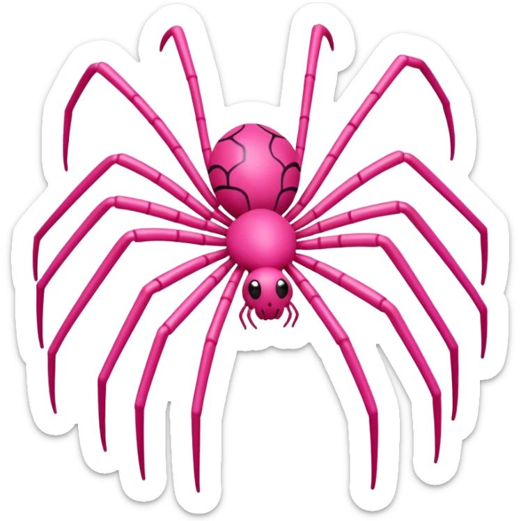 Mommy Long Legs character from Poppy Playtime, pink stretchy spider-like toy sticker