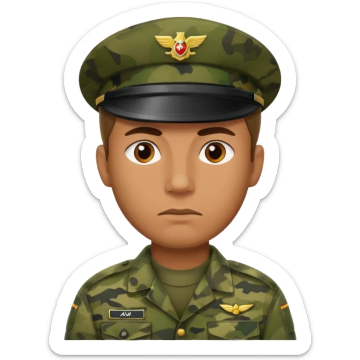 I want an emoji for a male filipino special action force officer camouflage uniform sticker