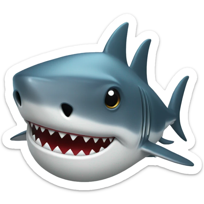 Shark with a top hat sticker