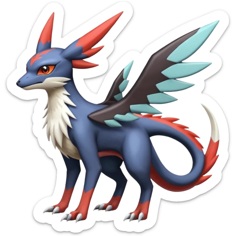 Nargacuga-Latias-Umbreon-Noivern-Silvally-Pokémon-Fakémon-fusion (full body) sticker