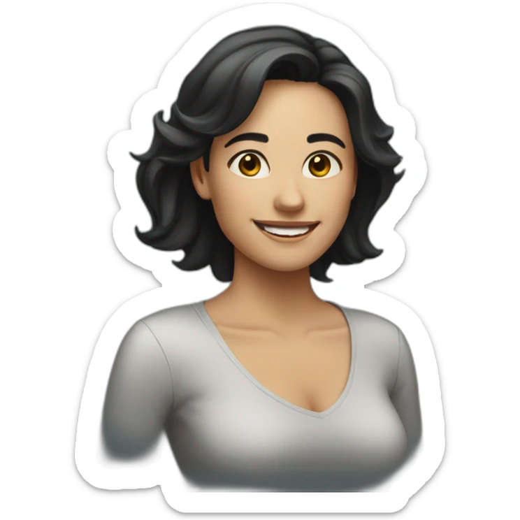 woman-with-dark-hair-smilingg sticker