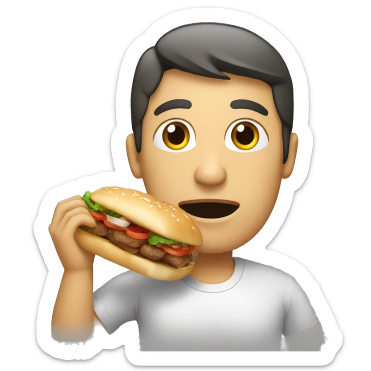 a person asking if you want to eat a kebab for lunch sticker