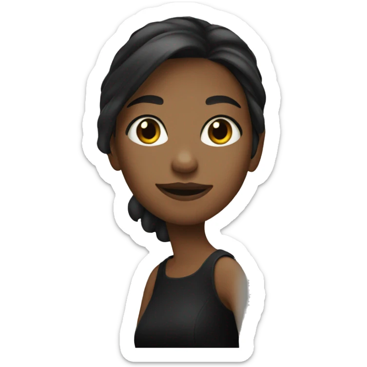 selfie of girl in black dress sticker