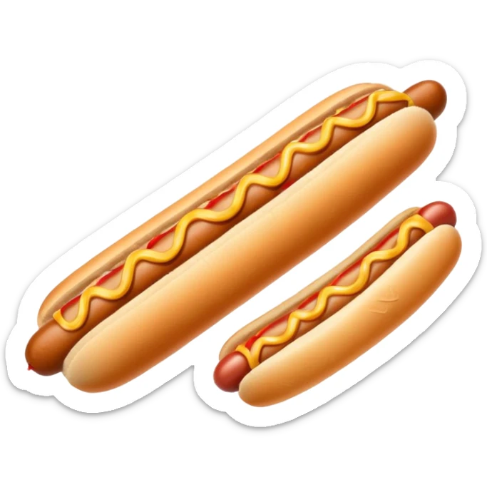 hot dog with french fries and ketchup sticker