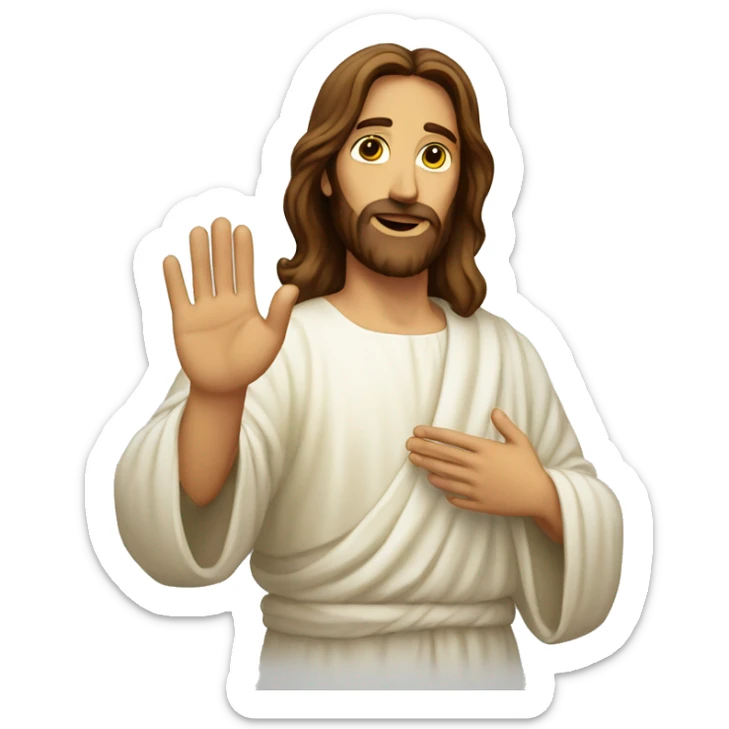 Jesus con un control en la mano sticker