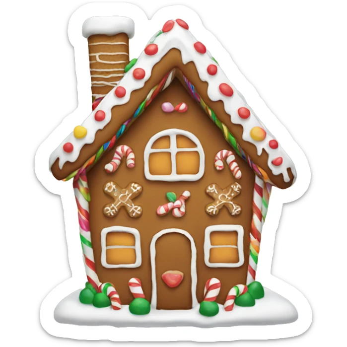 Gingerbread house sticker