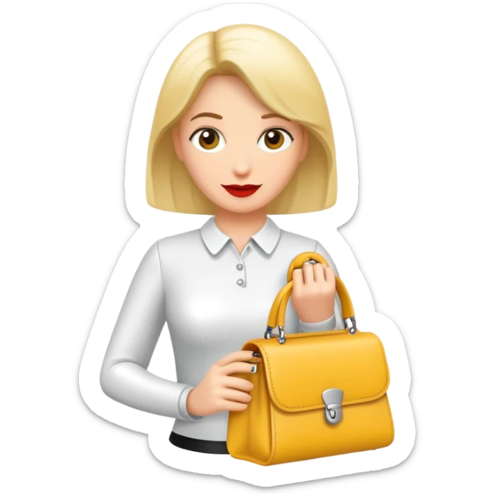 Eine Frau wo latex und eine Handtasche trägt  sticker