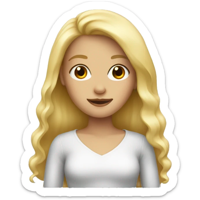 Blonde girl sticker