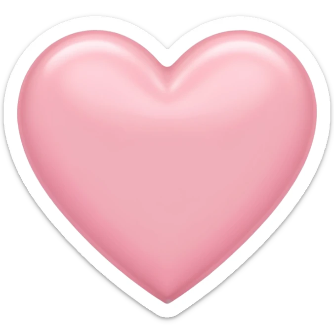 Pastel pink heart sticker