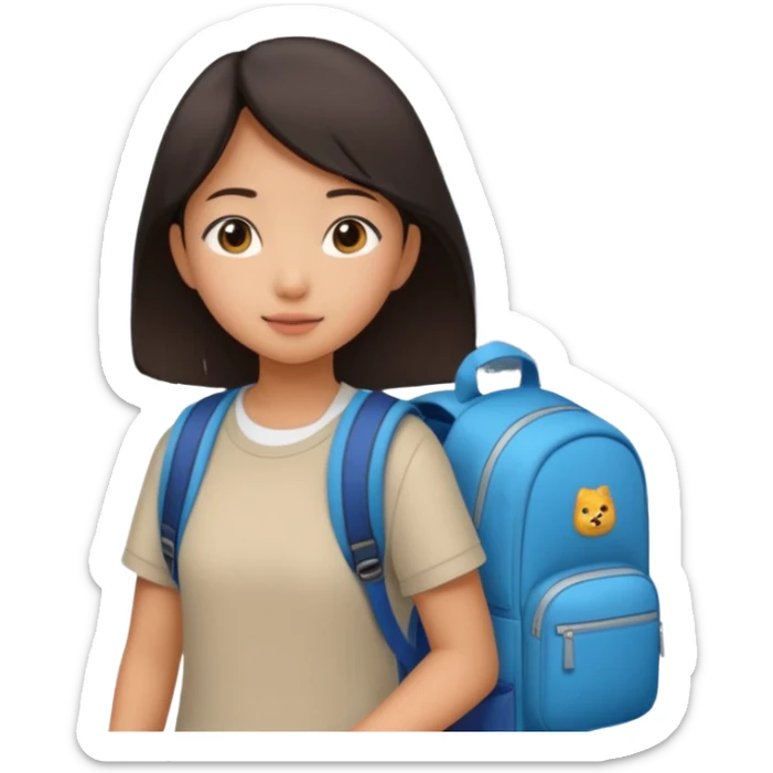 with city background, leaving mother in Shanghai to live with father in Hong Kong sticker