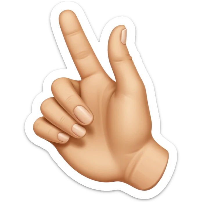 Can you do a thunbs up, but where only a small part of the top of the thumb is showing / pointing up? sticker