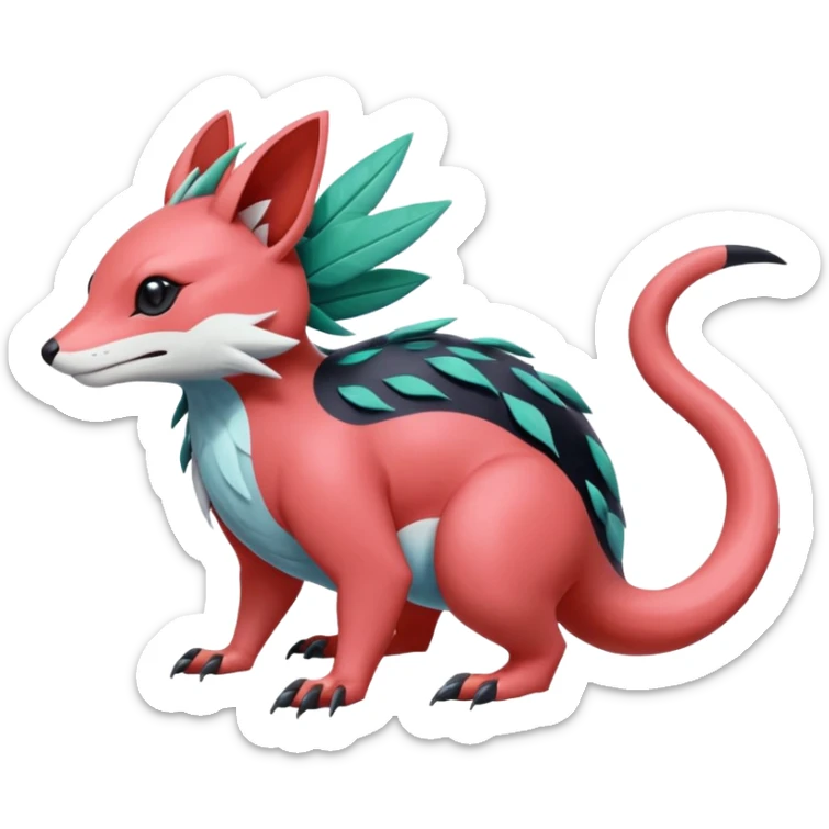  exotic tropical cyber-Sleuth-Loyd-Garmaddon-Litten-Linoone-Noibat-Fakémon-Pokémon-Vernid-creature sticker