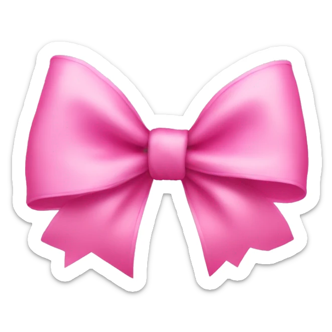 pink bow sticker