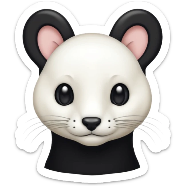 Emoji hermine du drapeau breton. Ne modifie par le design, je veux juste l'hermine en noir. Je te parle du petit symbole sticker