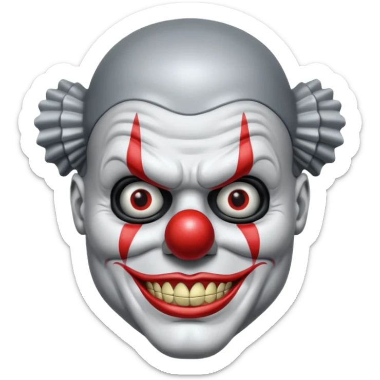 iron mike, the absurd clown ai clanker not unlike the terminator but funny and likeable sticker