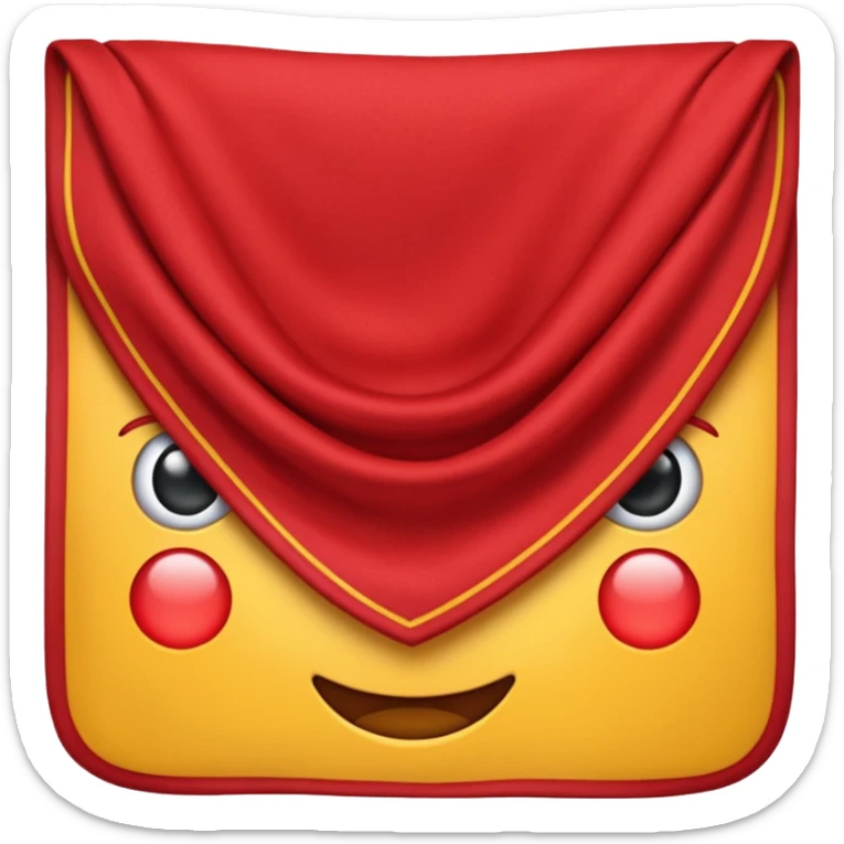 maak een geen gezicht van alleen een rood zakdoek geen andere dingen er op heen, zo'n oudewetse zakdoek rood sticker