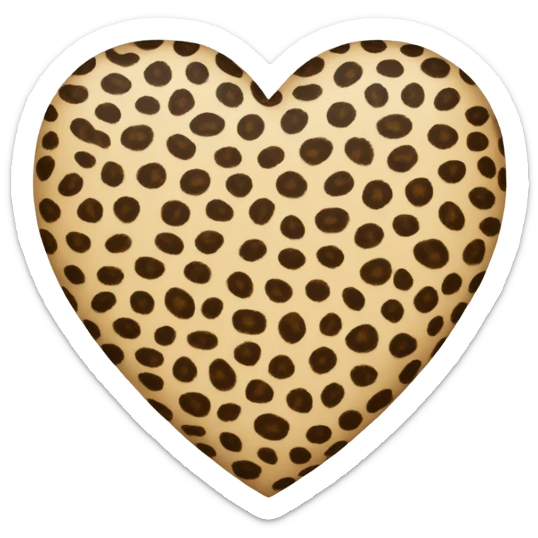 Cheetah print heart  sticker