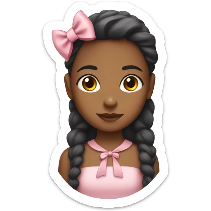 girl with bow sticker
