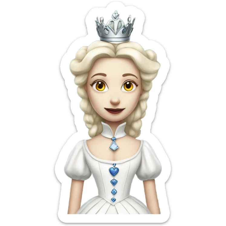 White queen in Alice in Wonderland white skin sticker