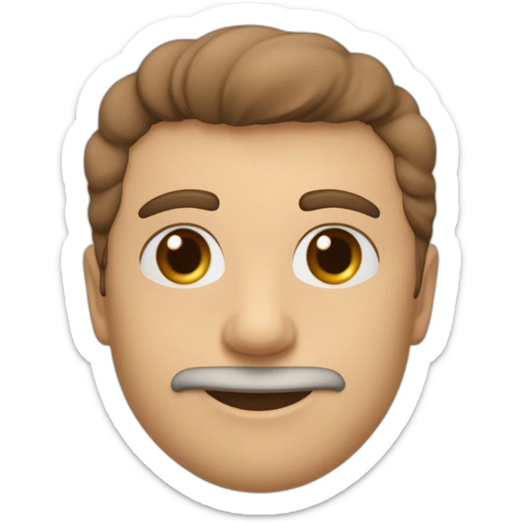 Victor couleur de peau beige tennisman cheuveux court marron yeux marrons sticker