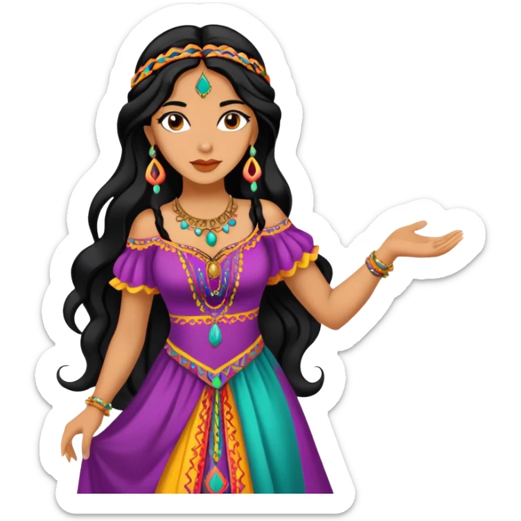 Esmeralda gypsy woman from Hunchback of Notre Dame sticker