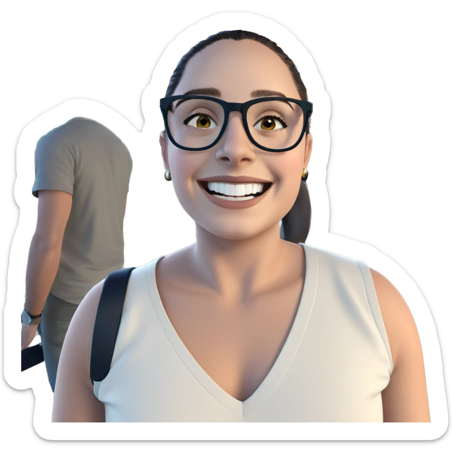 smiling outdoors at night sticker