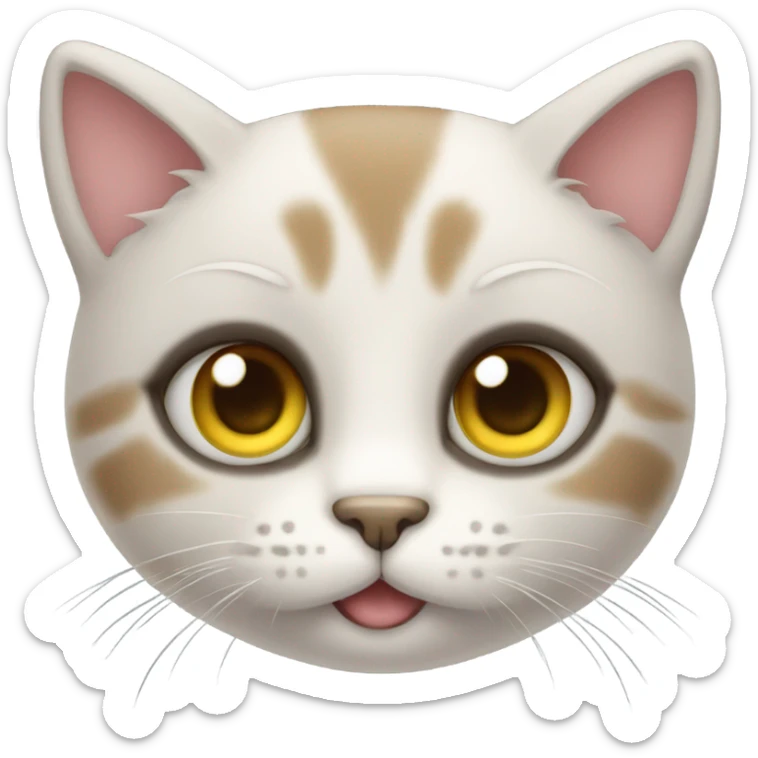 Cute cat with lihjt  sticker