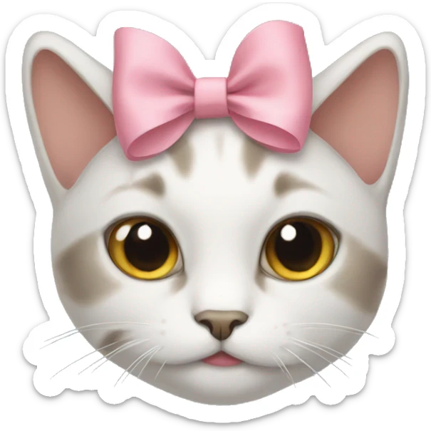 Cat with bow  sticker