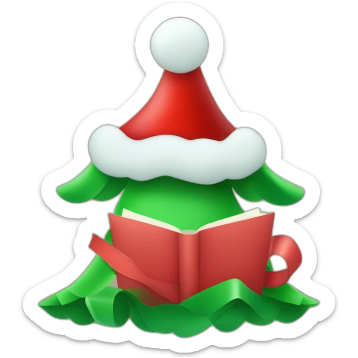 un adorno navideño rojo y verde con  la palabra Dalia en el medio sticker